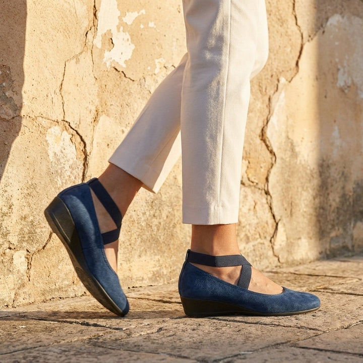 Urbino Cross Strap Ballet Flats