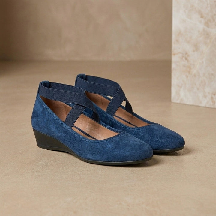 Urbino Cross Strap Ballet Flats