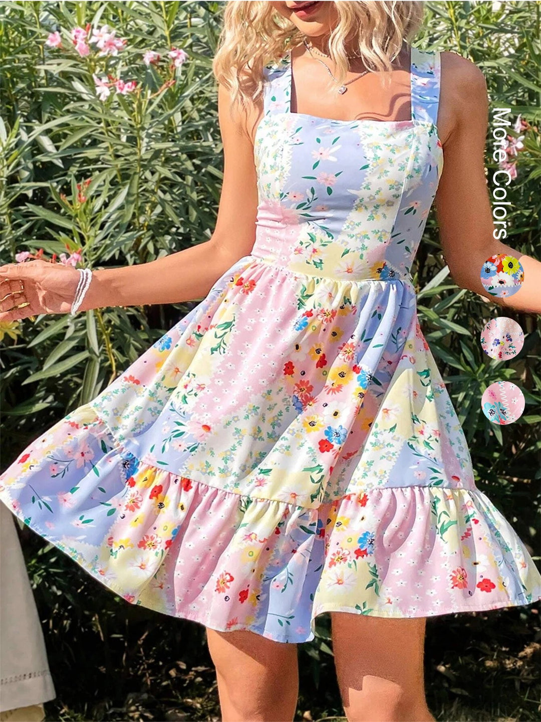 Valencia Floral Strapless Dress