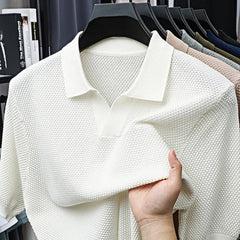 Valenzo Cotton Knit Polo - White