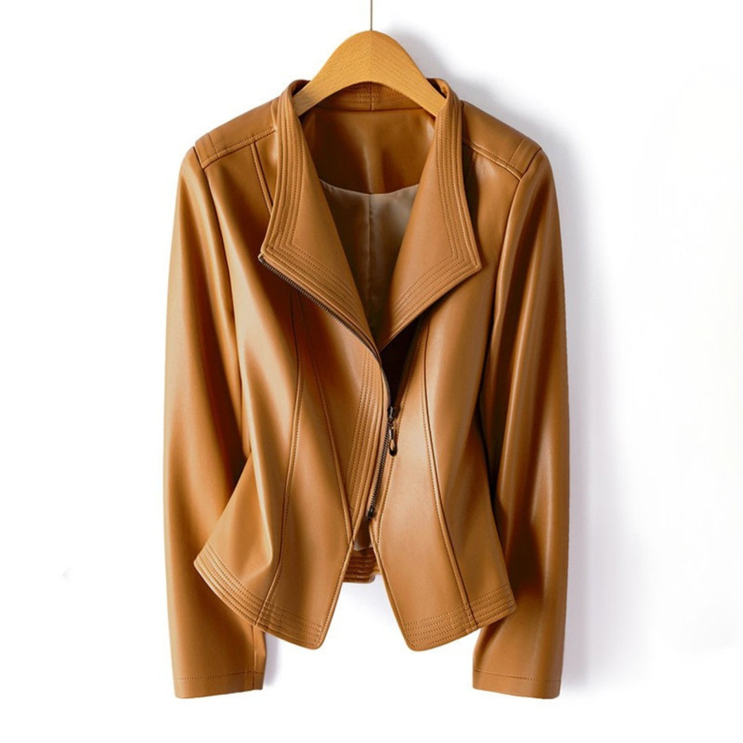 Vanoise Leather Moto Jacket - Espresso