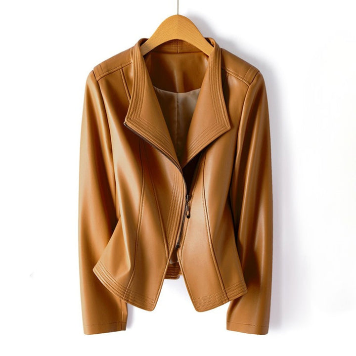 Vanoise Leather Moto Jacket - Espresso