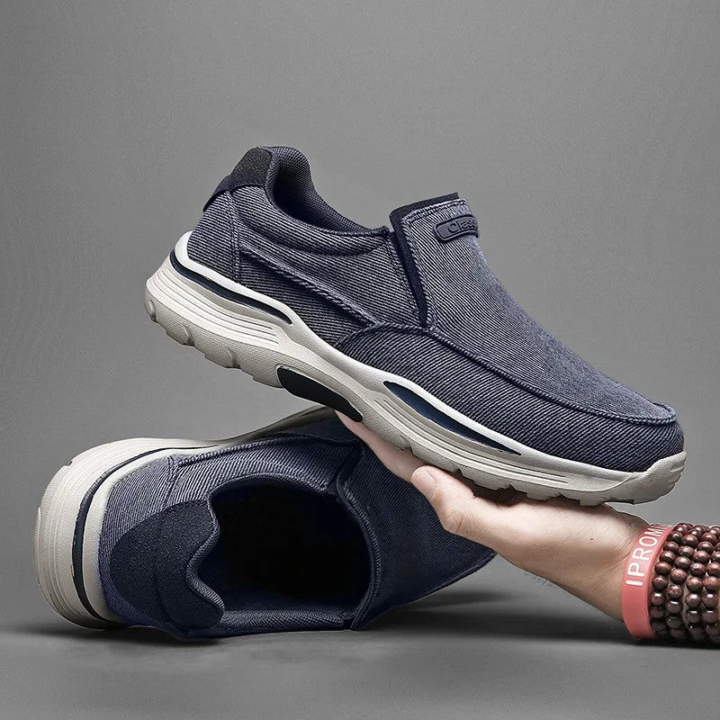 Vantage Canvas Slip-On Loafers - Navy Blue