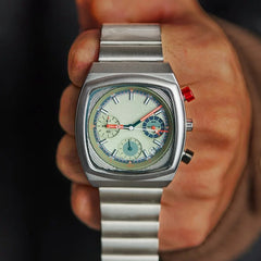 Vantage Steel Chronograph Watch - Sage Green