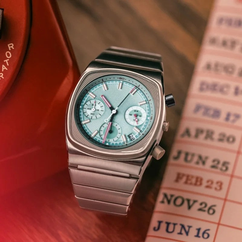 Vantage Steel Chronograph Watch - Slate Blue