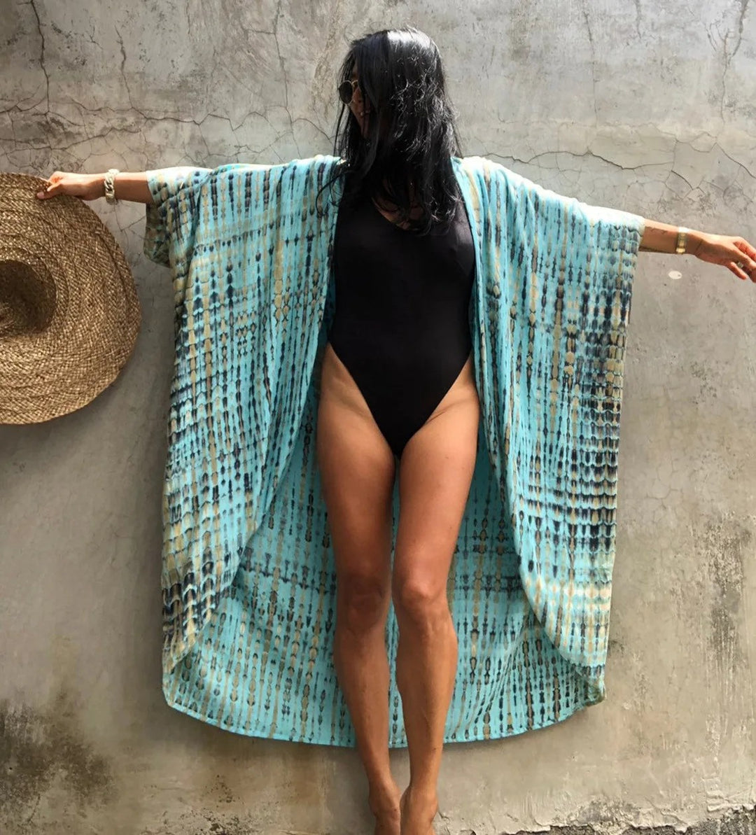 Varenna Tie-Dye Cover Up - Aqua Stream Tie Dye