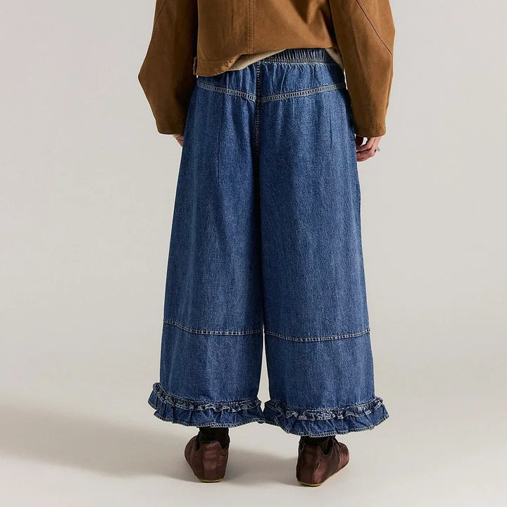 Vela Ruffle Cropped Jeans