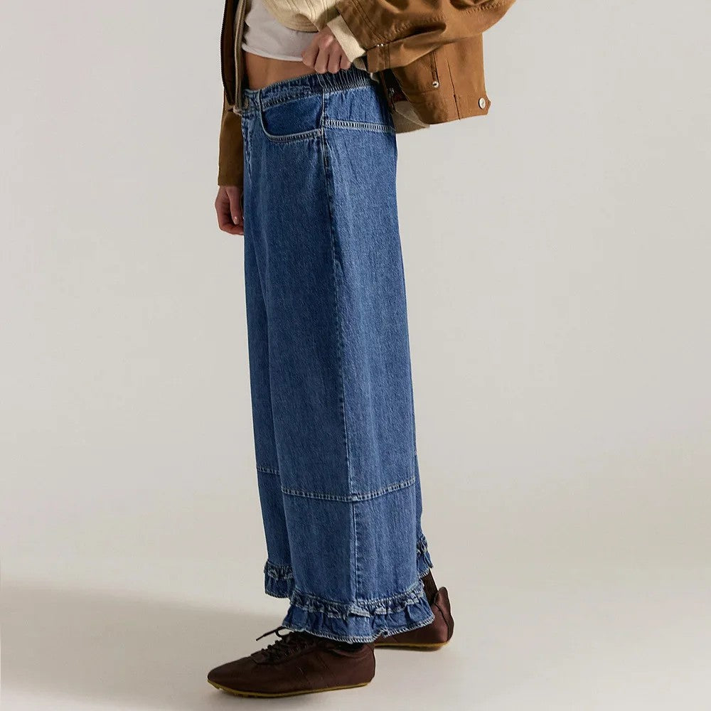 Vela Ruffle Cropped Jeans