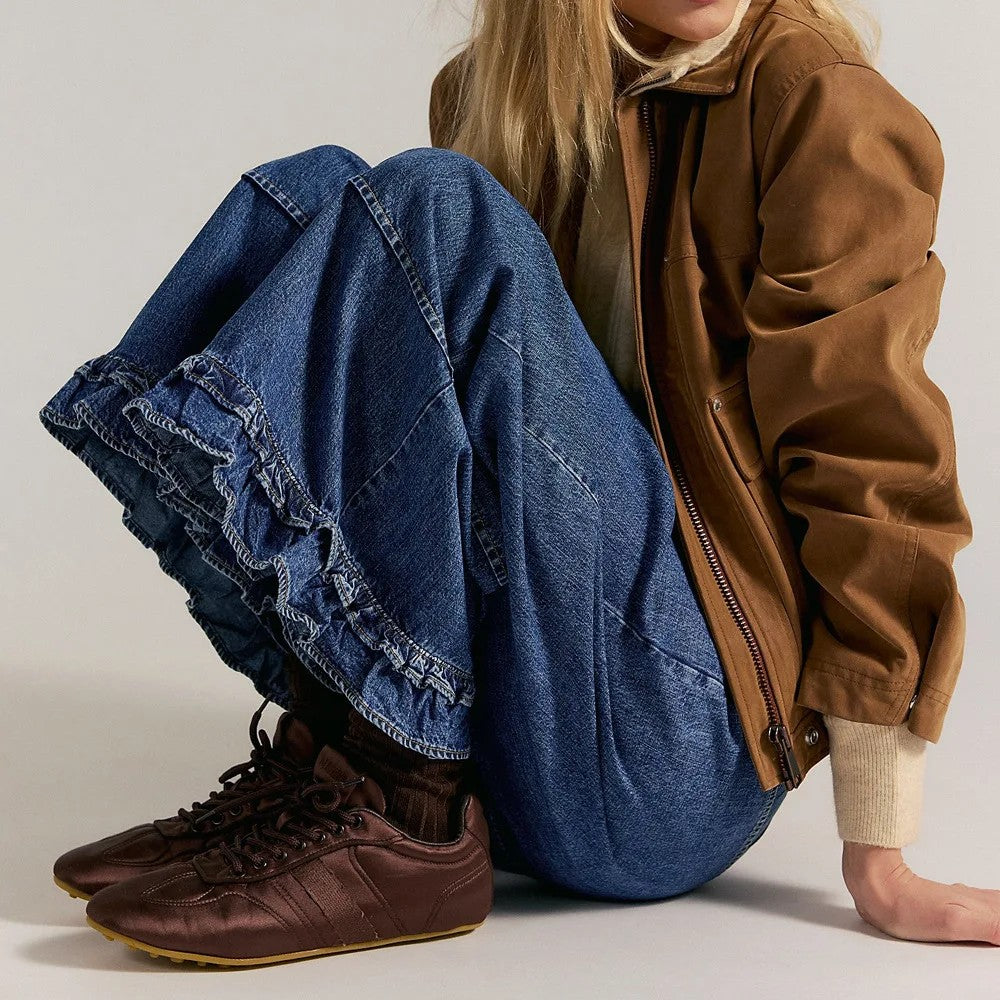Vela Ruffle Cropped Jeans