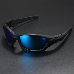 Velocity Polarized Sunglasses - Matte Black / Cobalt Flash