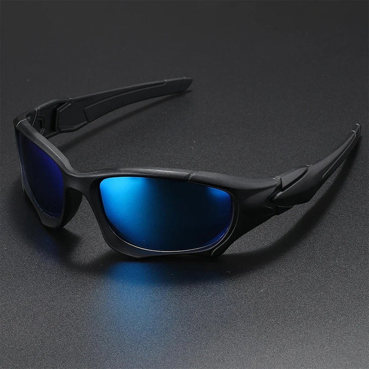 Velocity Polarized Sunglasses - Matte Black / Cobalt Flash