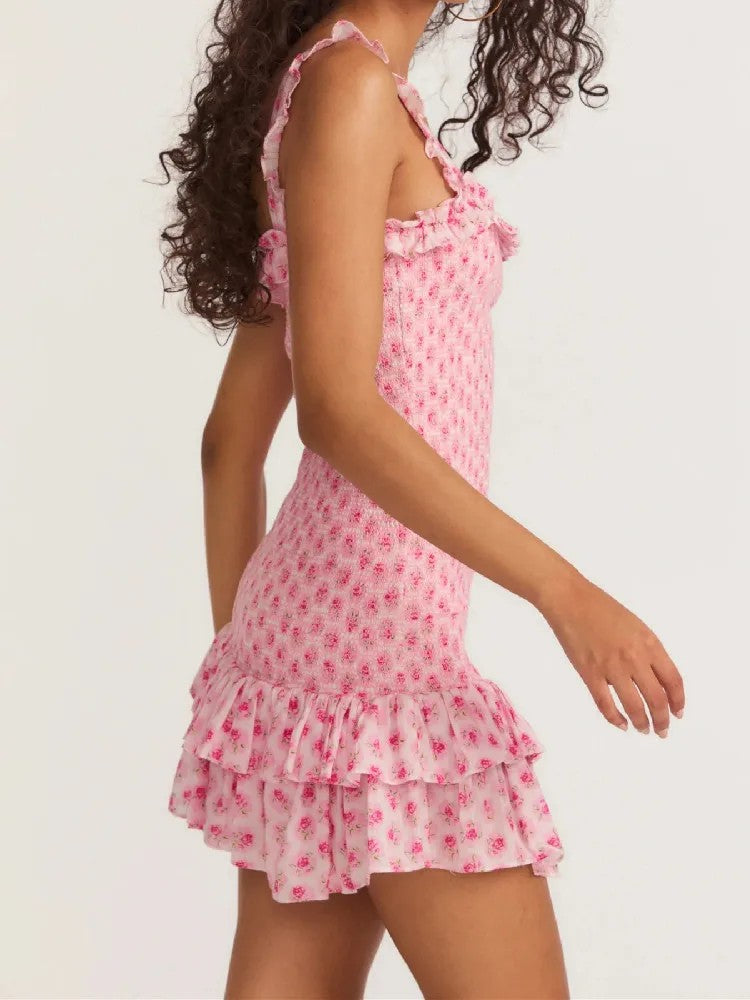 Veroia Floral Ruched Dress