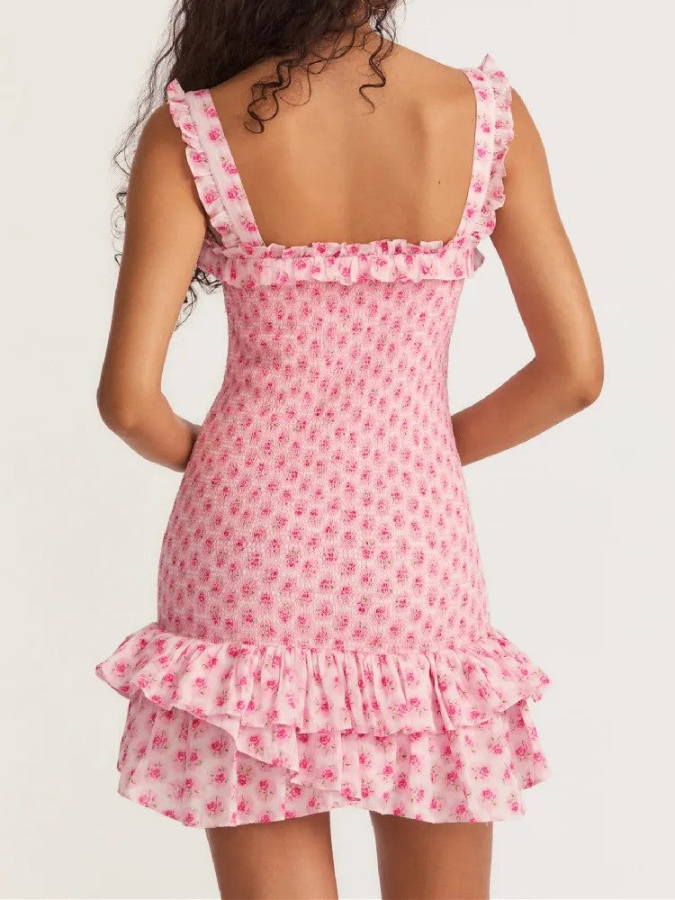 Veroia Floral Ruched Dress