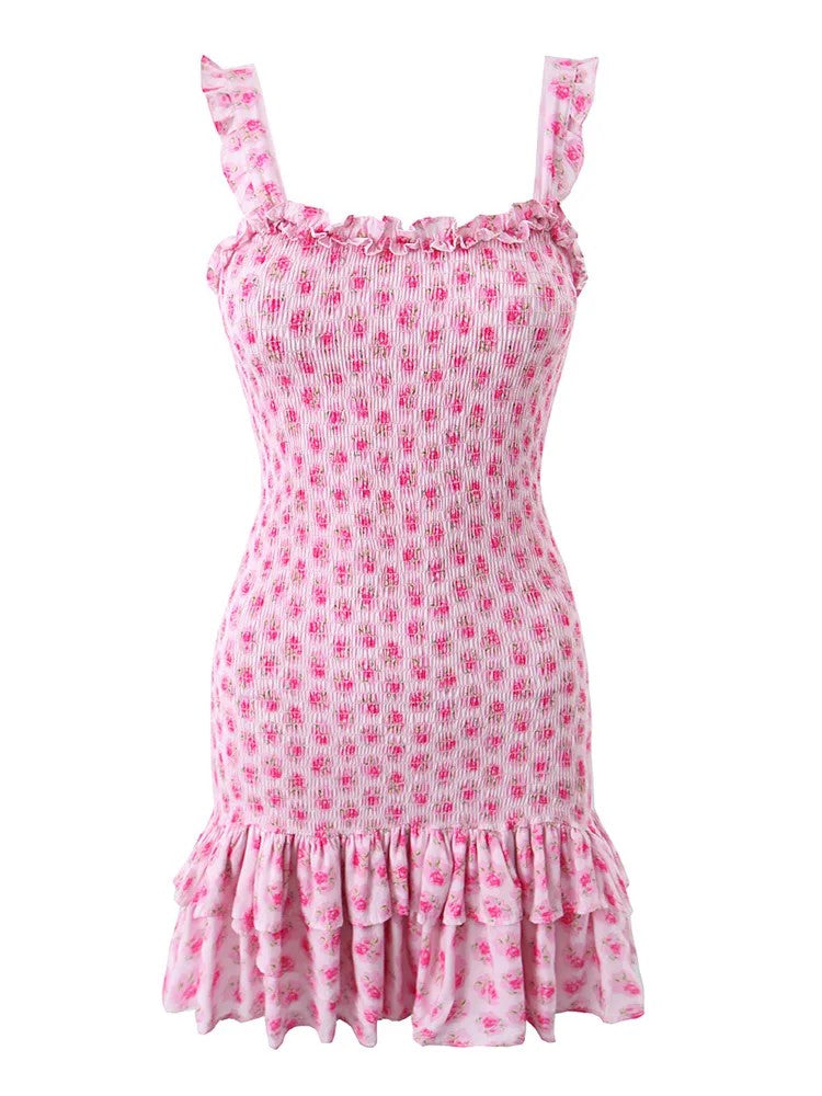 Veroia Floral Ruched Dress