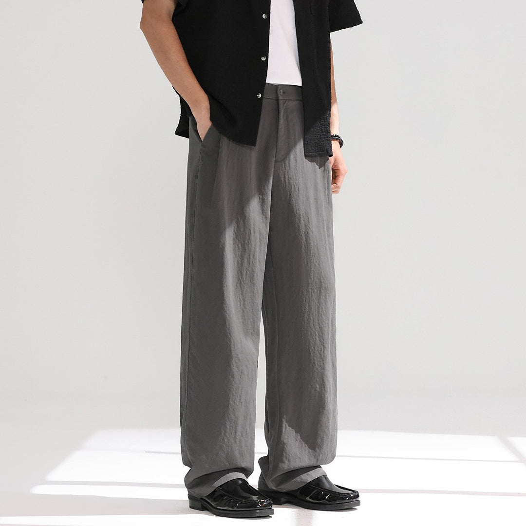 Verona Straight Linen Cotton Sweatpants - Heather Gray