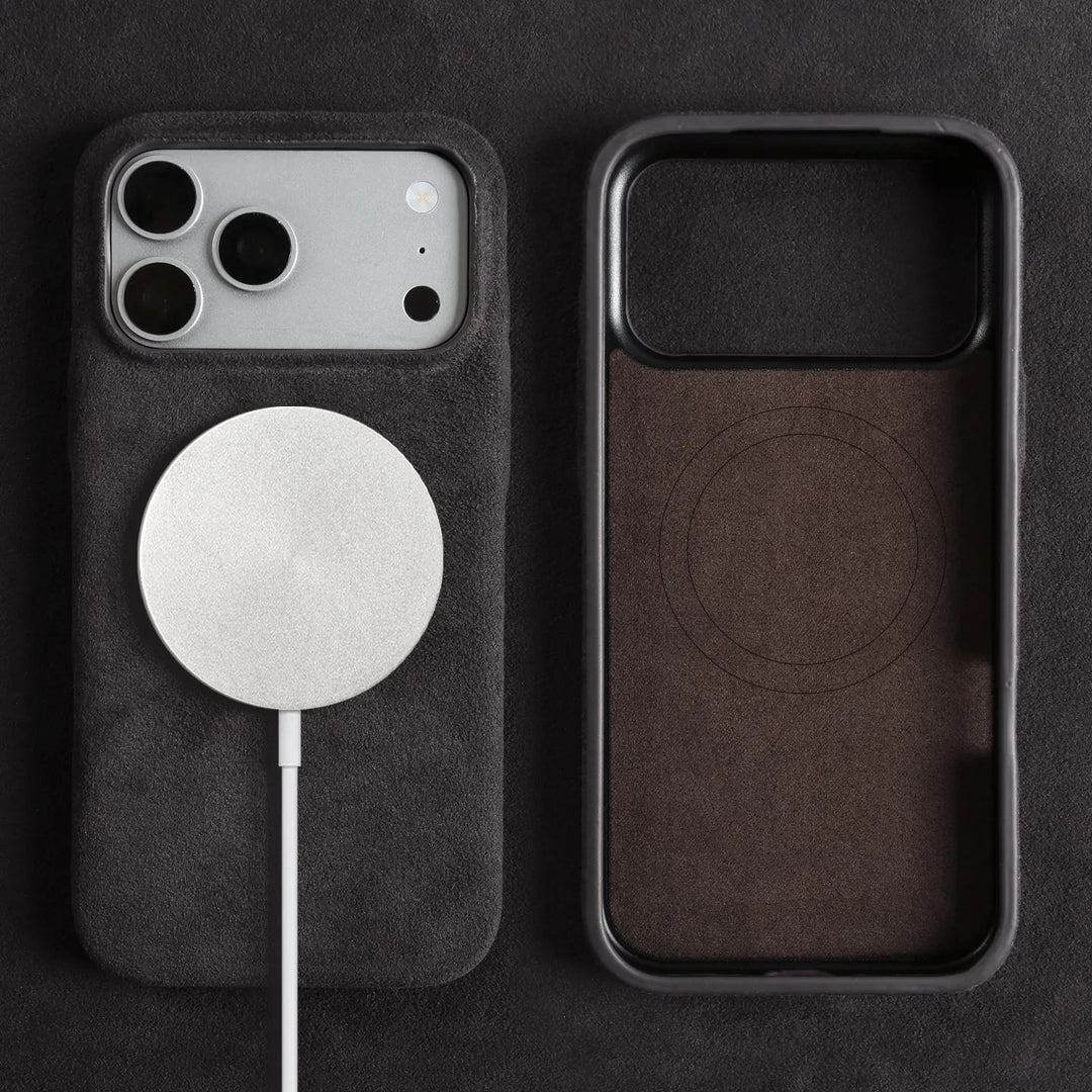 Verona Alcantara Suede Case - Charcoal