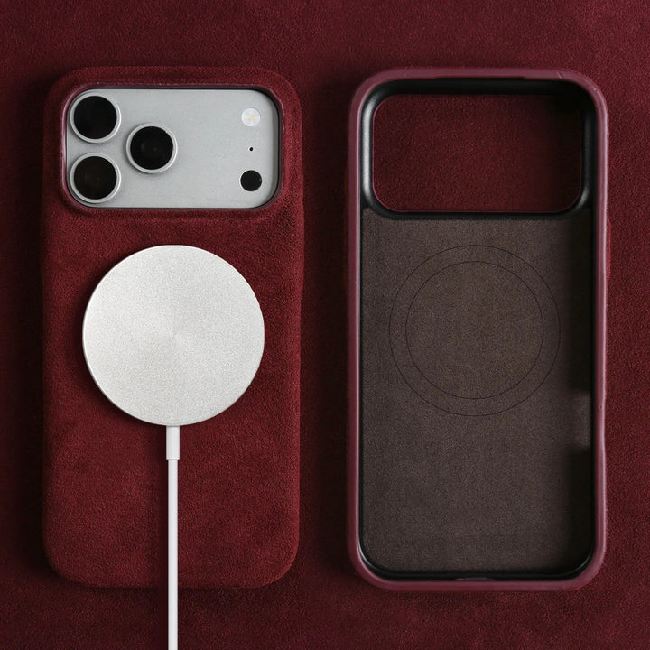Verona Alcantara Suede Case - Crimson