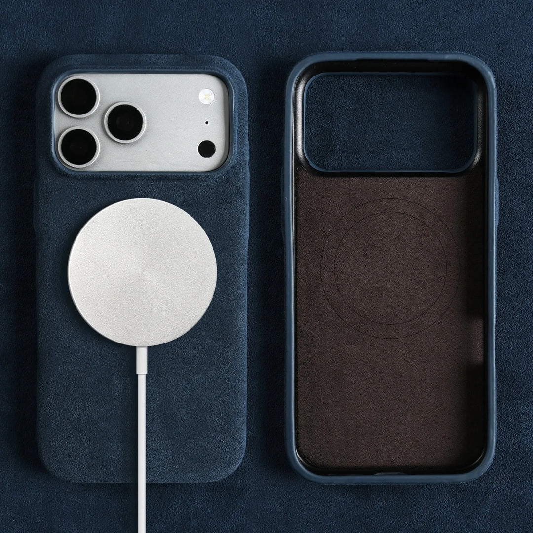 Verona Alcantara Suede Case - Navy