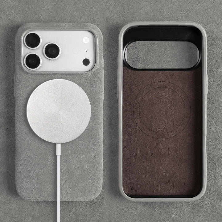 Verona Alcantara Suede Case - Stone Grey