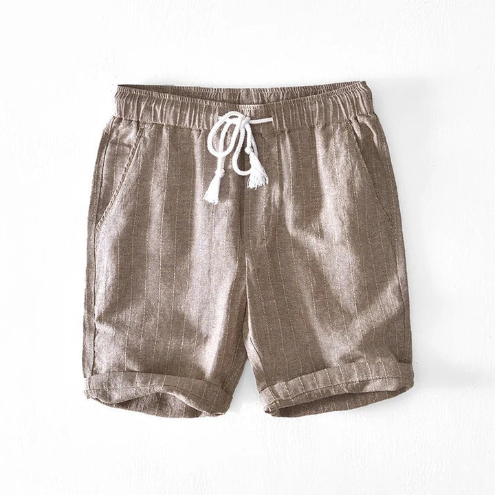 Verona Linen Drawstring Shorts - Clove Brown
