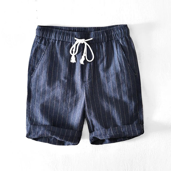 Verona Linen Drawstring Shorts - Midnight Navy