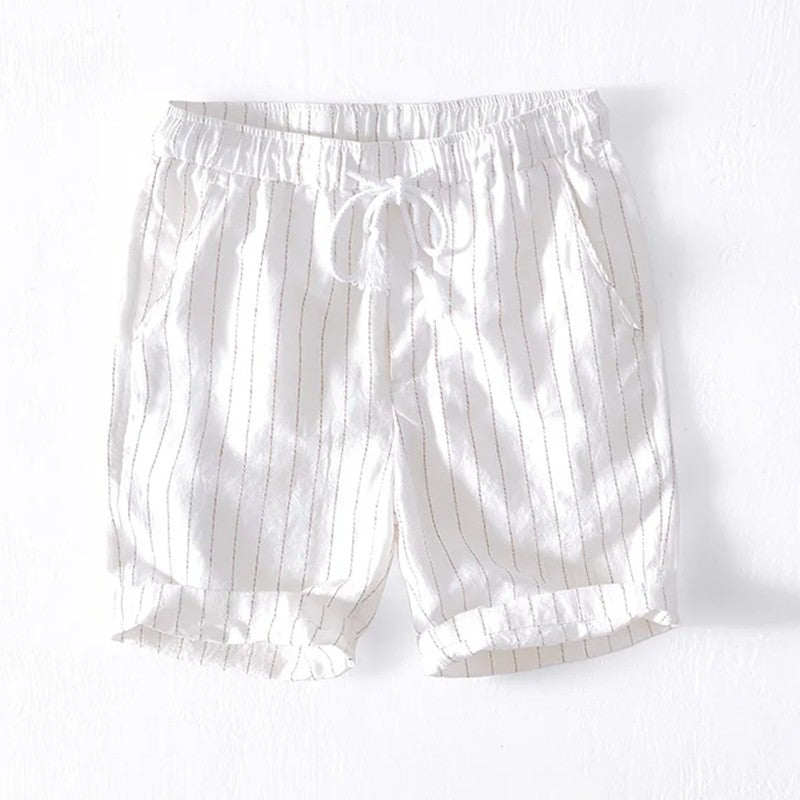 Verona Linen Drawstring Shorts - White
