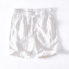 Verona Linen Drawstring Shorts - White