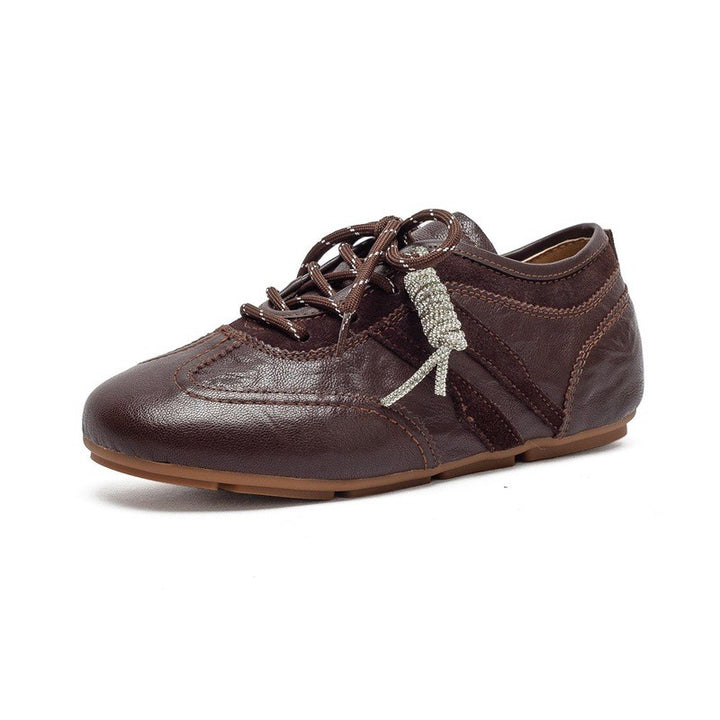 Visconté Genuine Leather Trainers - Cognac
