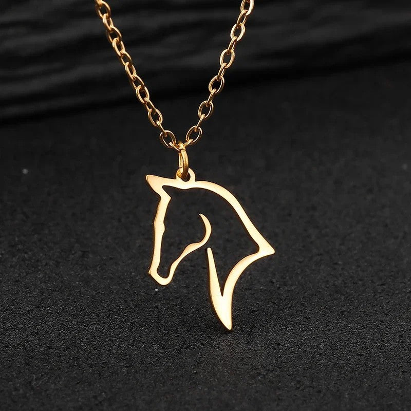 Visconté Horse Necklace - Gold