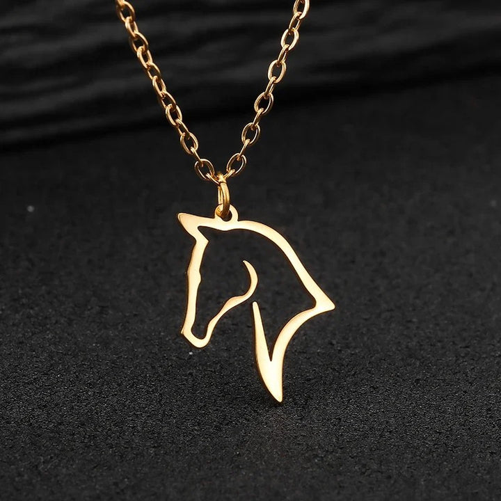 Visconté Horse Necklace - Gold