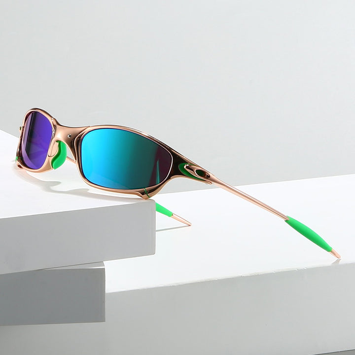 Voltage Polarized Sunglasses - Polished Black / Forest Green