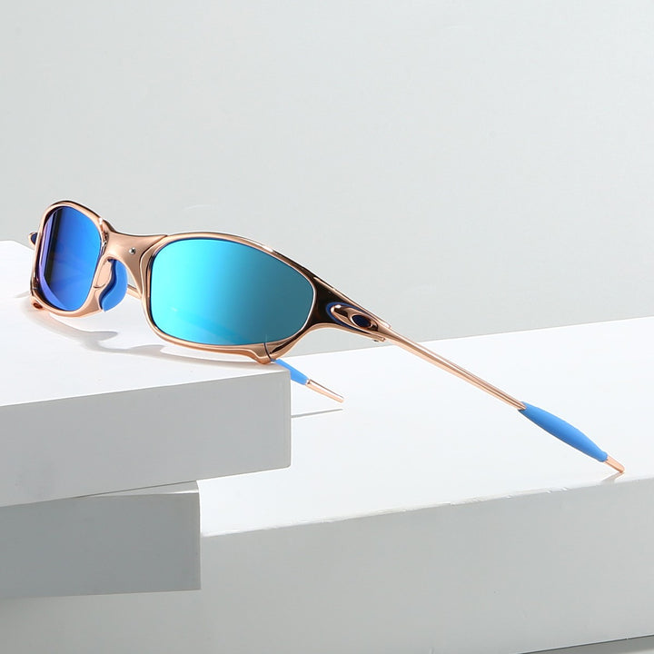 Voltage Polarized Sunglasses - Polished Black / Sapphire