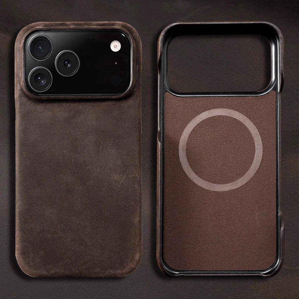Volterra Genuine Leather Phone Case - Saddle Brown