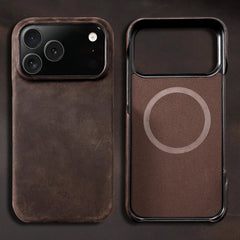 Volterra Genuine Leather Phone Case - Saddle Brown