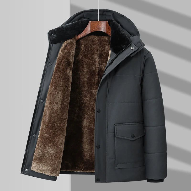 Wexler Fur Lined Jacket - Charcoal Grey