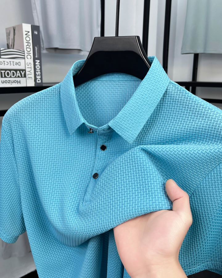 Wexler Minimalist Polo - Azure Sky