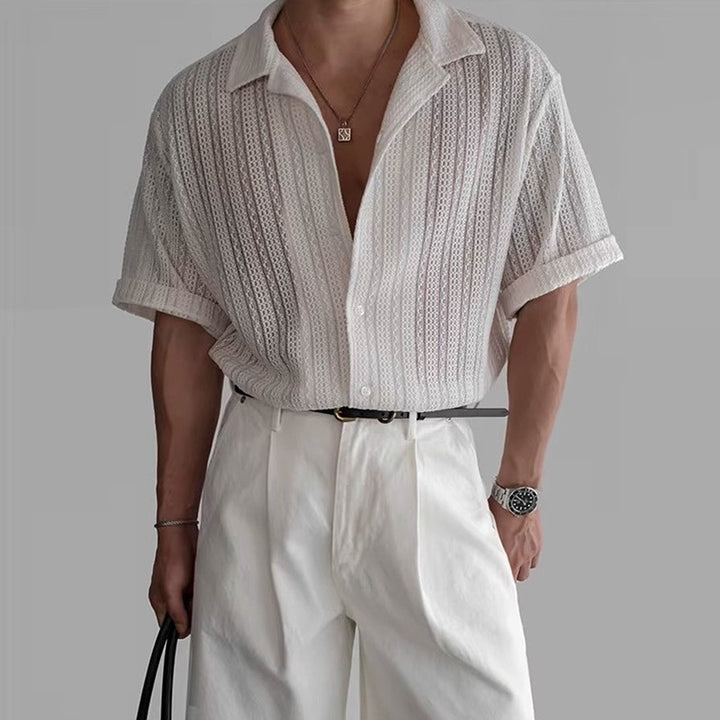 Zadar Knit Camp Shirt - White