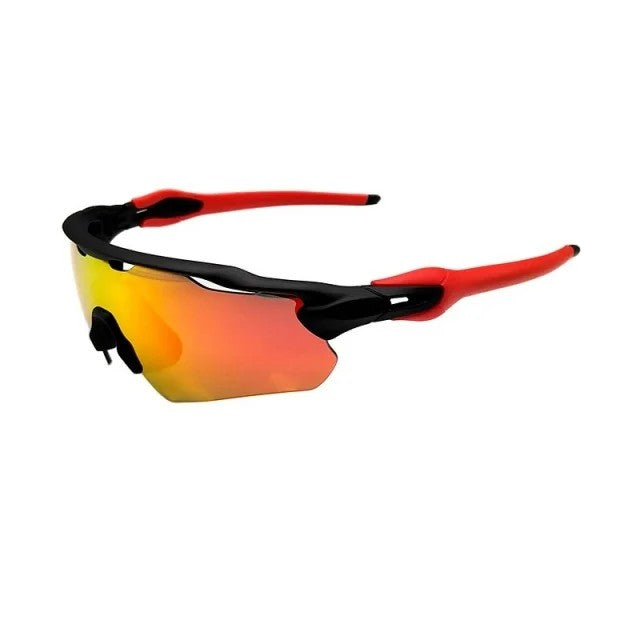 Zenith Polarized Sunglasses - Black Red / Ember Blaze