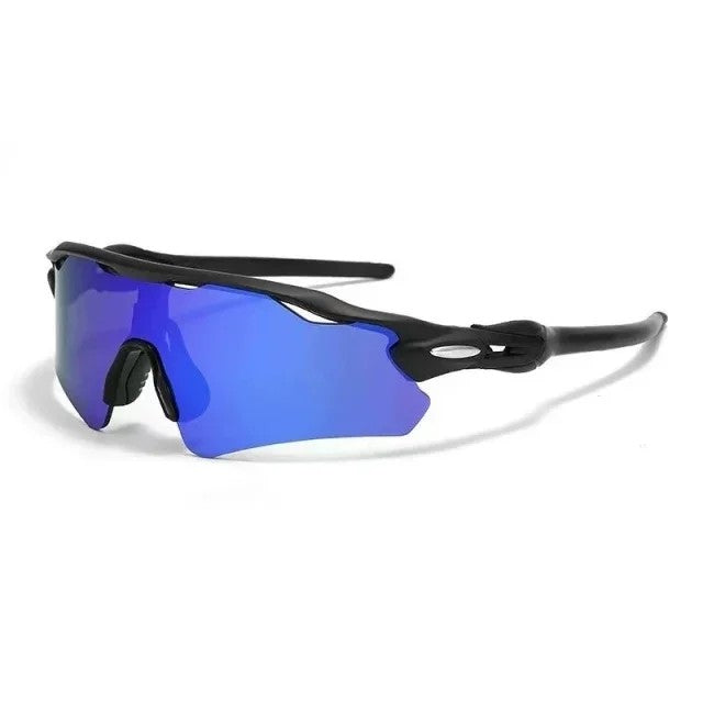Zenith Polarized Sunglasses - Matte Black / Cobalt Flash