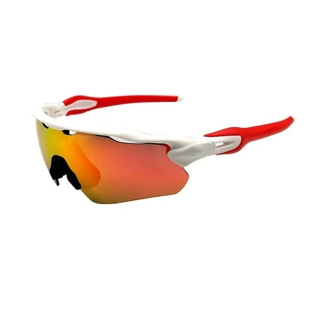 Zenith Polarized Sunglasses - White Red / Crimson Sun