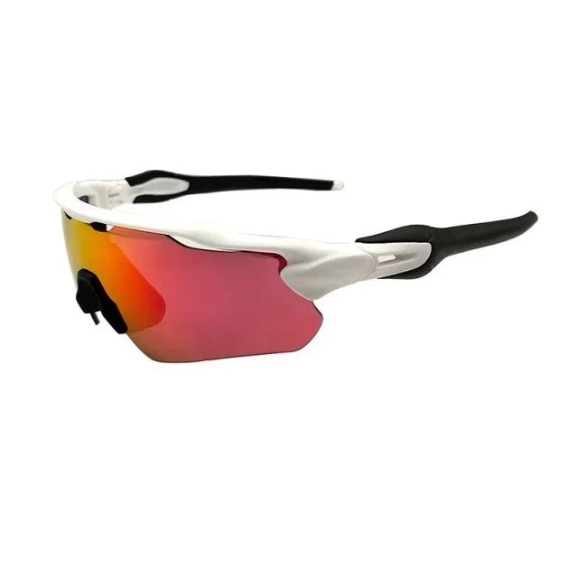 Zenith Polarized Sunglasses - White / Rose Gold Mirror