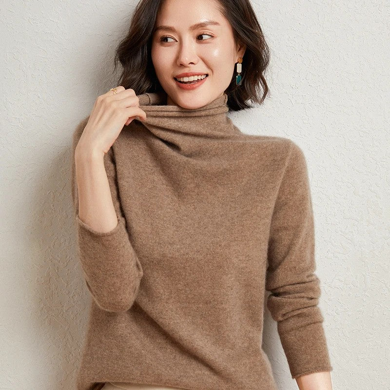 Zermatt Merino Wool Turtleneck Sweater - Camel