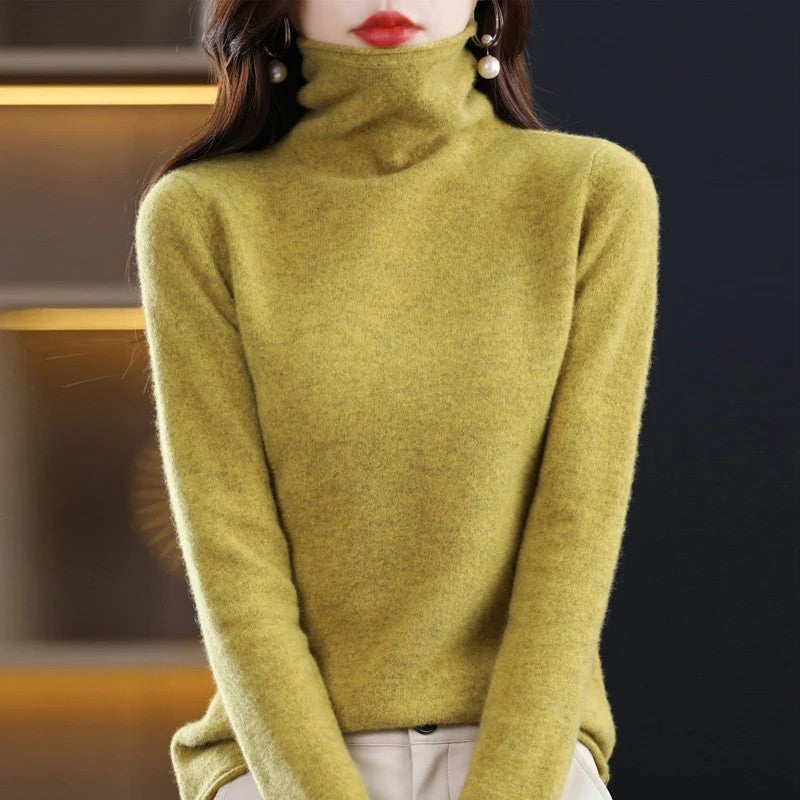 Zermatt Merino Wool Turtleneck Sweater - Mustard