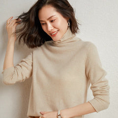 Zermatt Merino Wool Turtleneck Sweater - Oatmeal