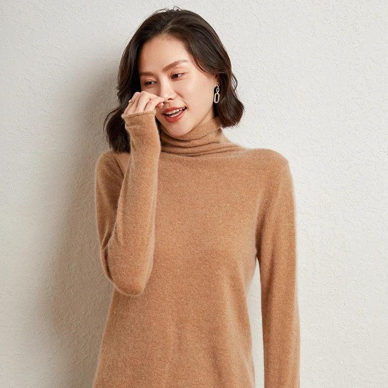 Zermatt Merino Wool Turtleneck Sweater - Toffee